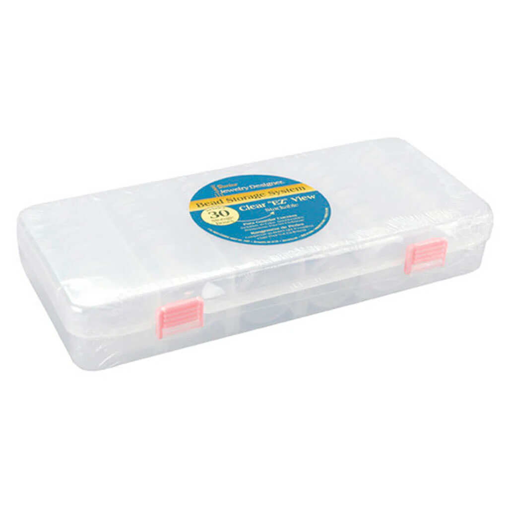 Clear Stackable Bead Storage Boxes with Screw Lids 30pk
