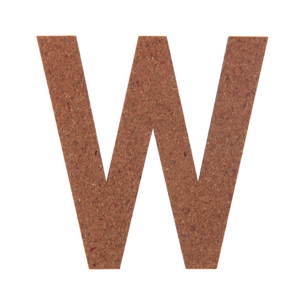 Cork Sans Serif Letters & Symbols Uppercase W