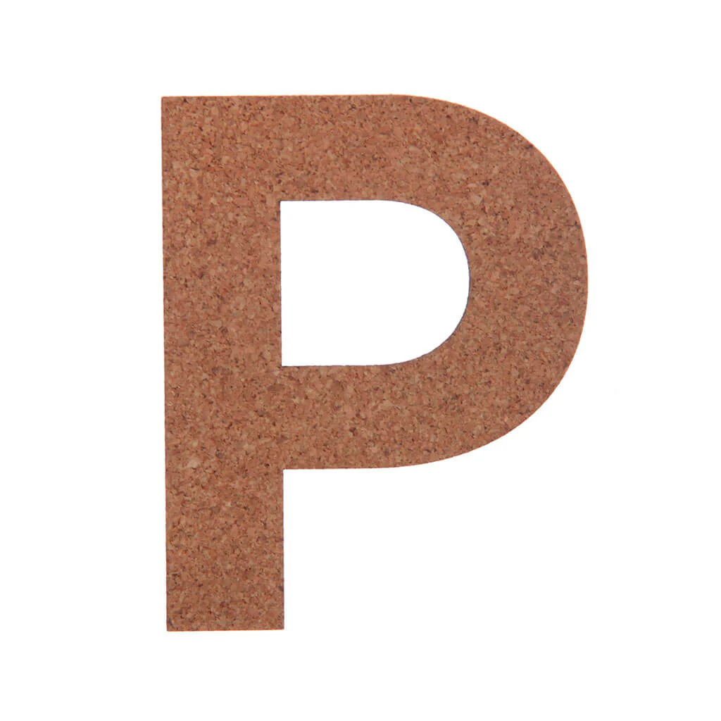 Cork Sans Serif Letters & Symbols Uppercase P