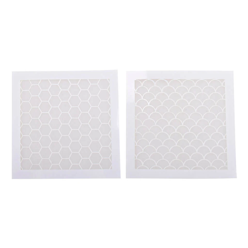 Mermaid & Honeycomb Cookie Stencils 2ct 5.5in