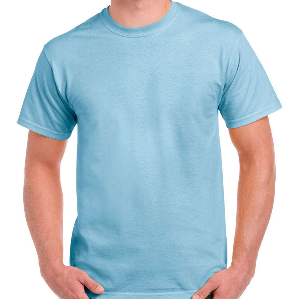 Gildan Adult T-Shirt Light Blue - Image 2
