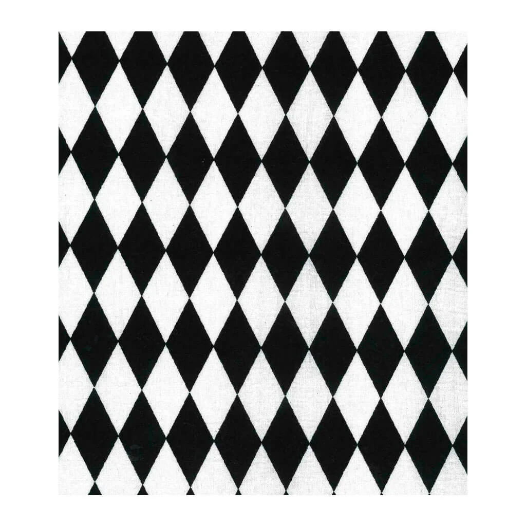 Keepsake Calico Cotton Fabric Black & White Diamond