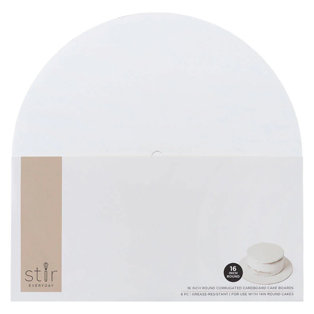 Round Corrugated Cardboard Cake Boards 6pk