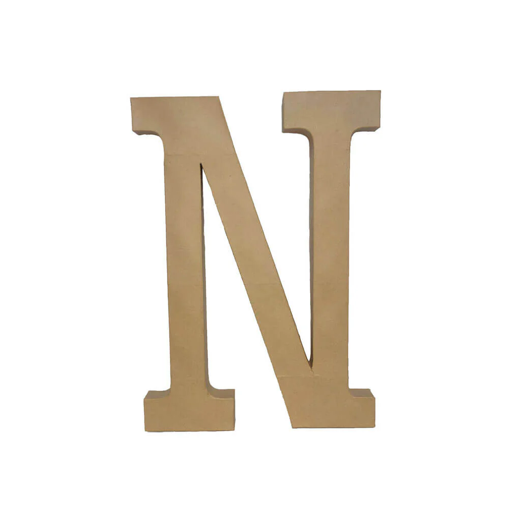 Paper Mache Letter N 23.5in