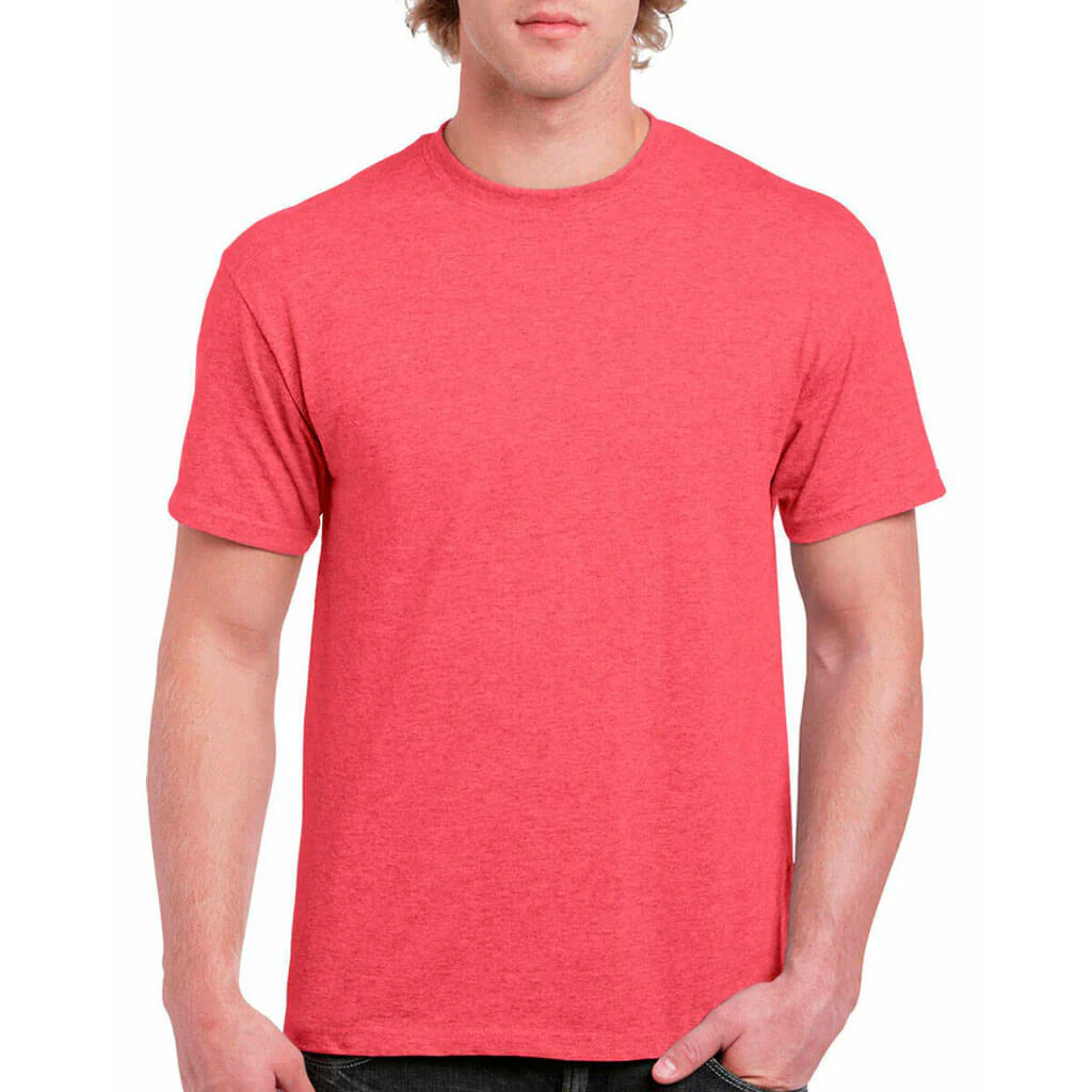 Gildan Adult Heather T-Shirt Red - Image 4