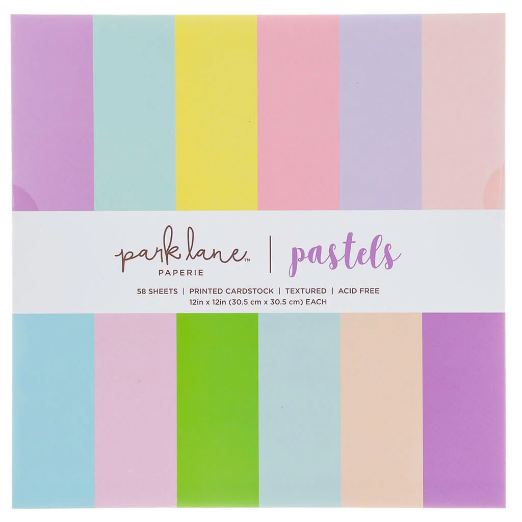 Pastel Cardstock Paper Pack 58 Sheet 12in x 12in