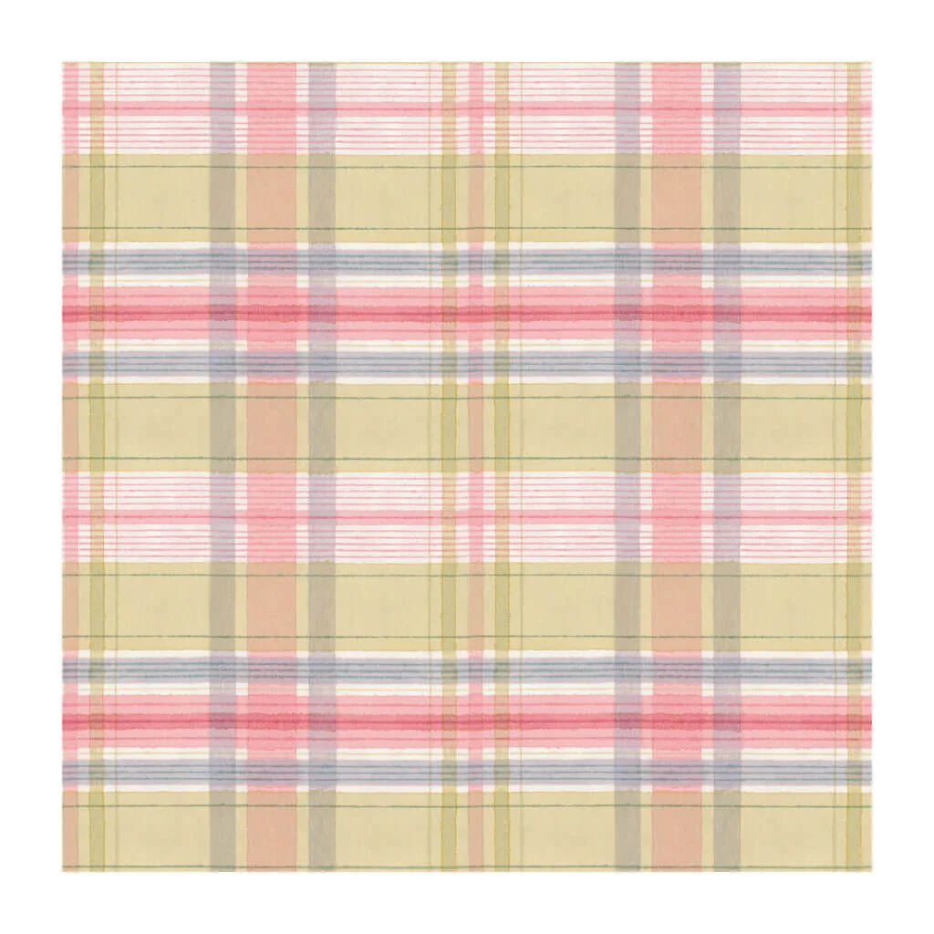 Spring Plaid Gift Wrap Roll, 5ft