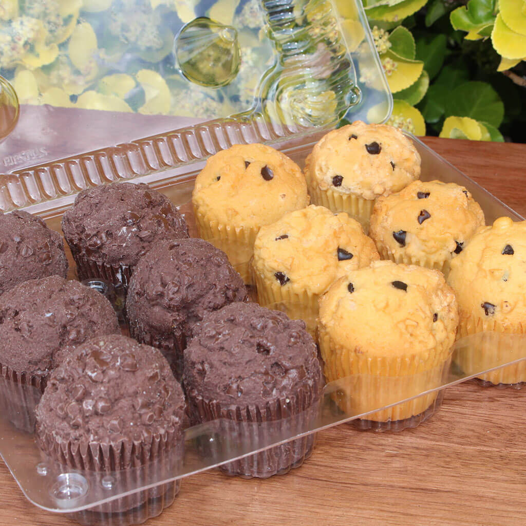 Chocolate Chip & Chocolate Mini Muffins (Set Of 12)