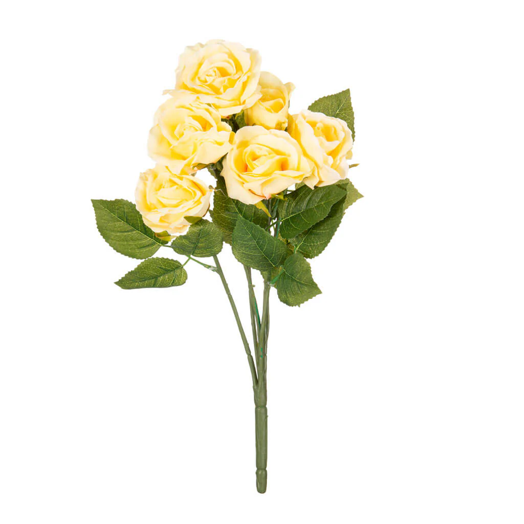 Yellow Rose Bush, 17in
