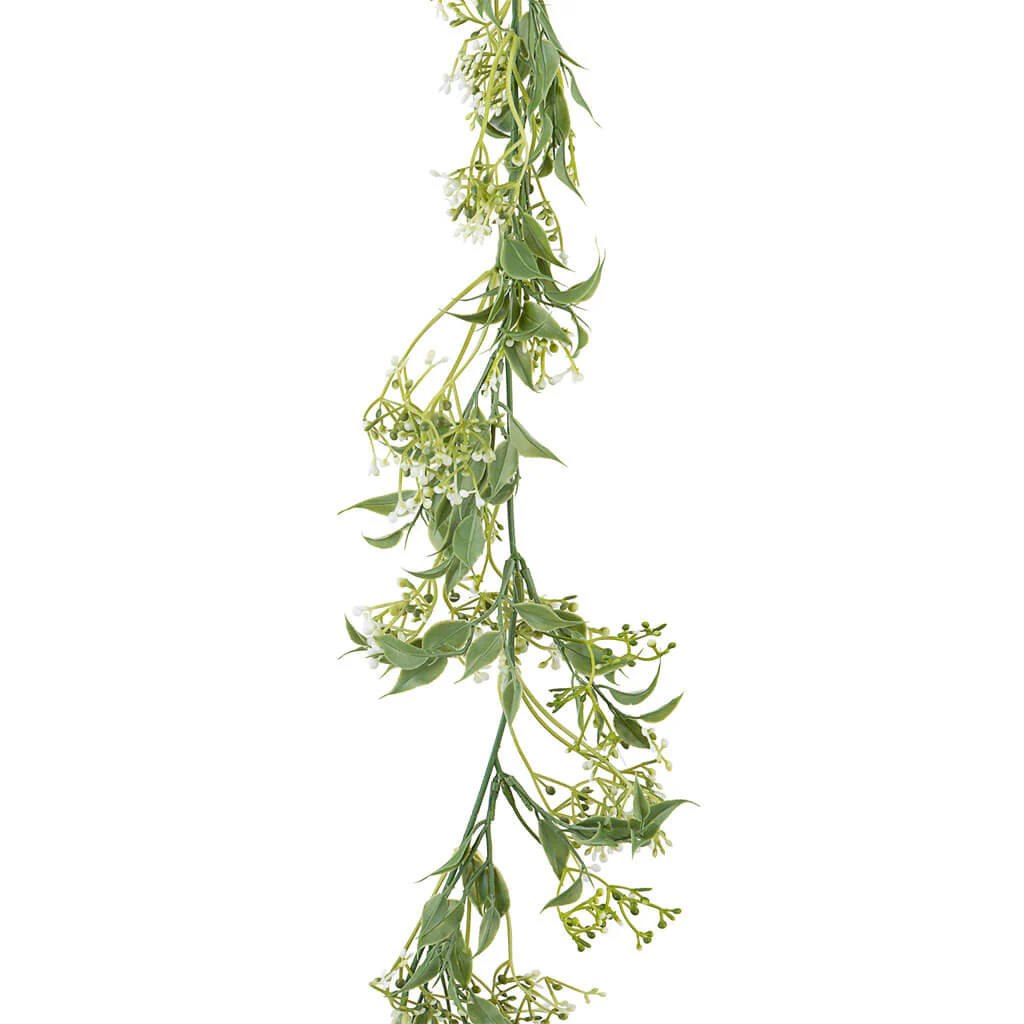 White Baby's Breath Garland, 70in