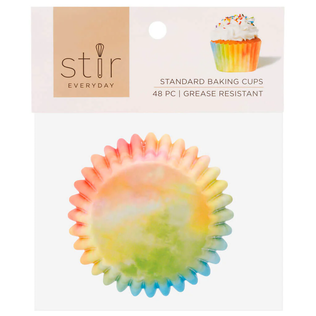 Multicolor Greaseproof Baking Cups, 48ct