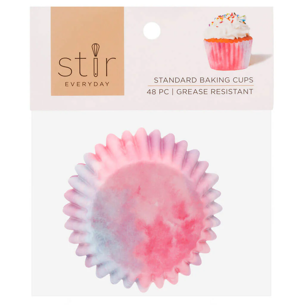 Pink Tie Dye Cup Baking Cups, 48ct