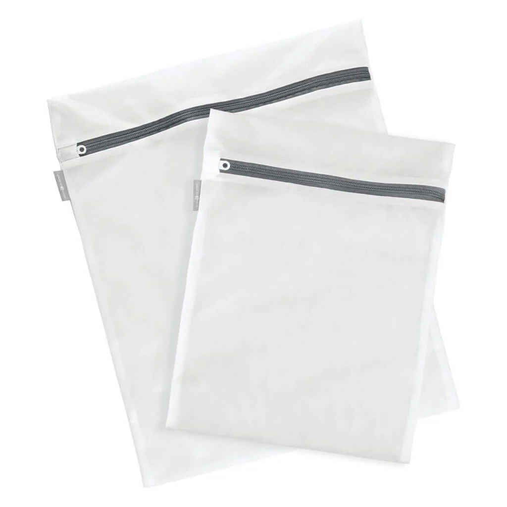 Mesh Wash Bags 2pc Set, White