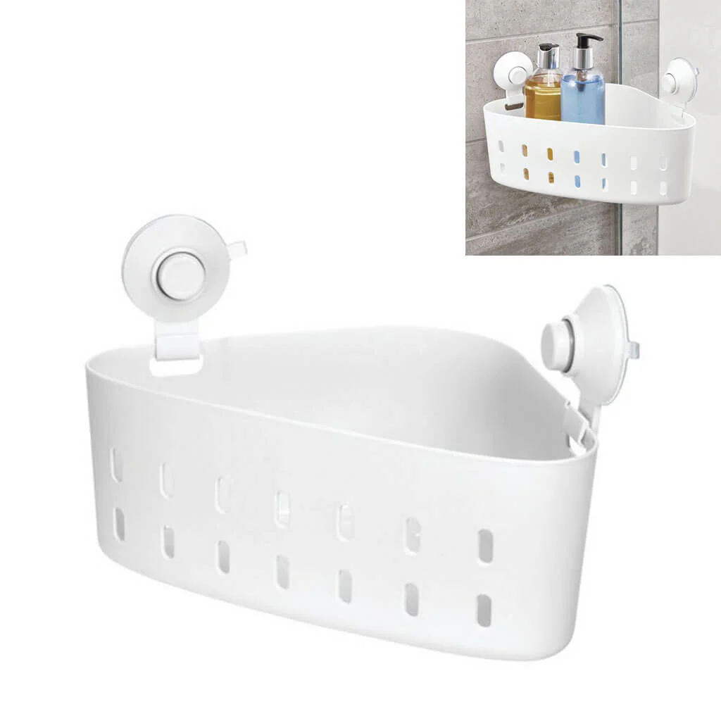 Suction Corner Basket Cade Push Lock, White