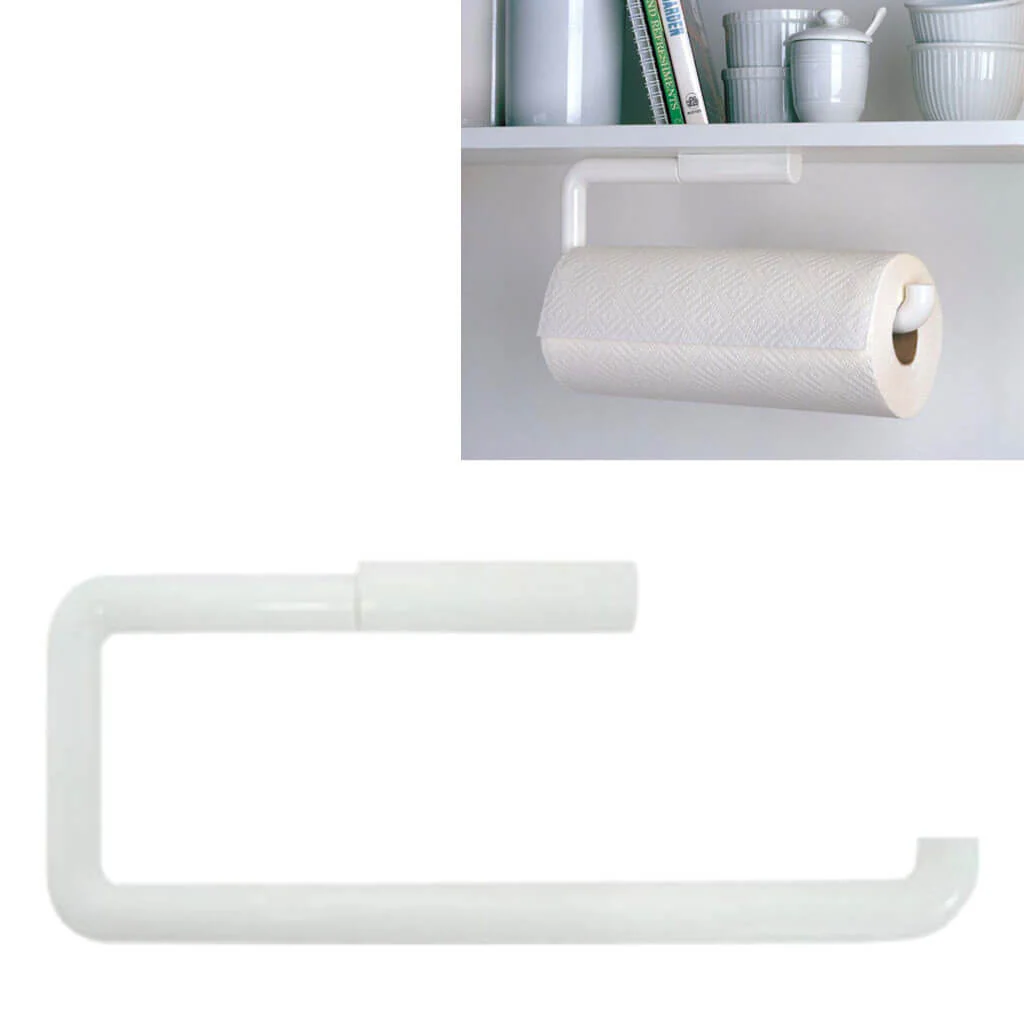 Wall Mount Paper Towel Holder, White