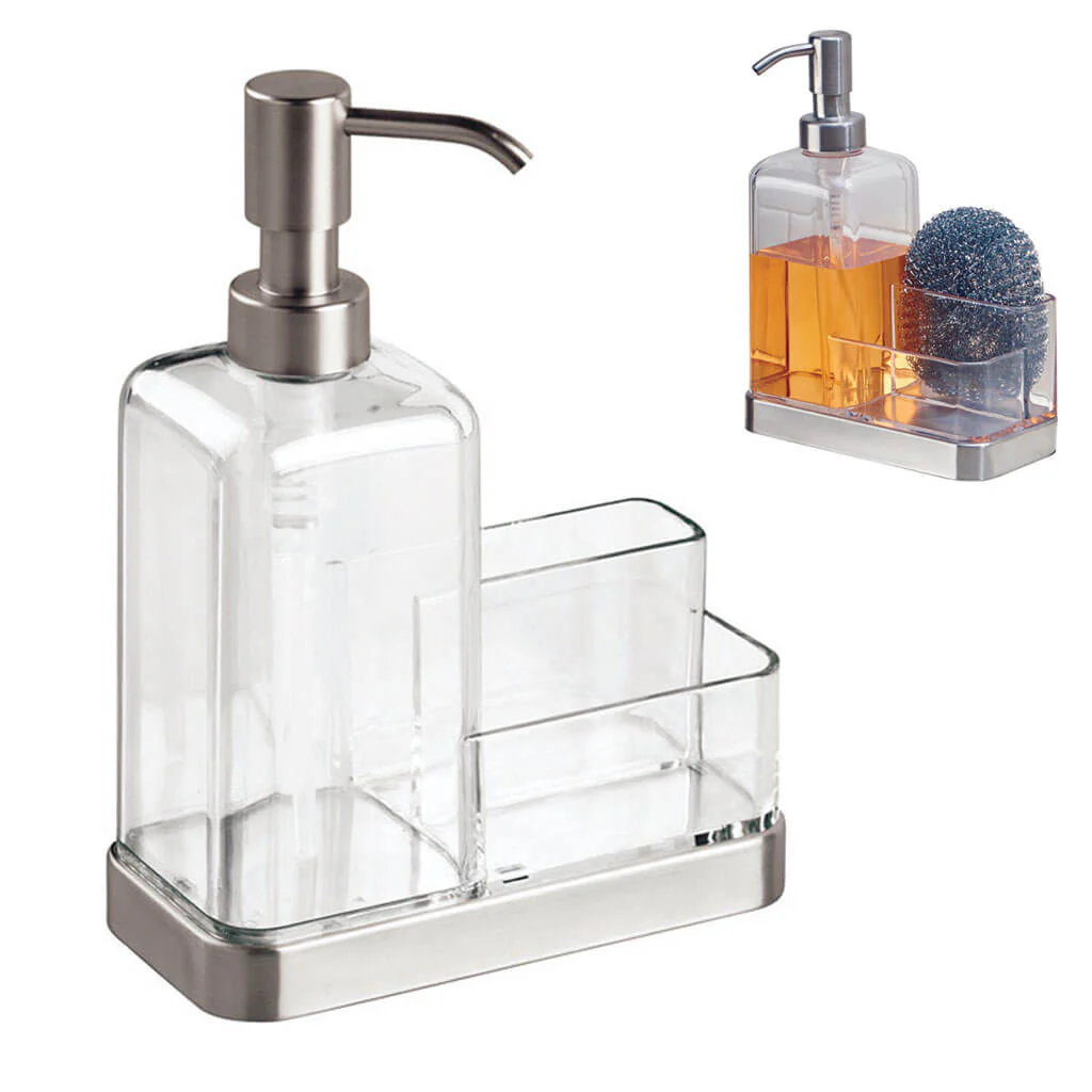 Forma 2 Soap & Sponge Caddy Pump 16oz, Clear