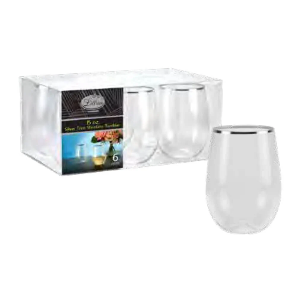 Lillian Stemless Clear Tumbler 15oz, 6ct