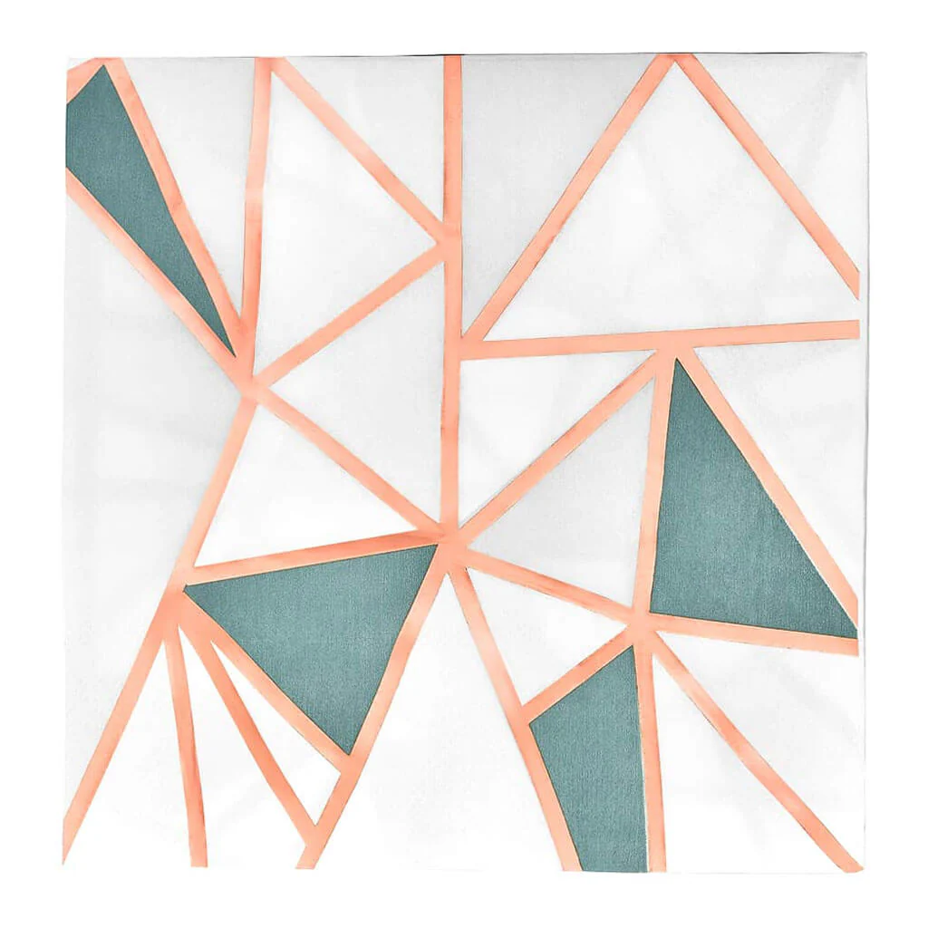 Mosaic Rose Gold Lunch Napkin 13in 3Ply, 20ct