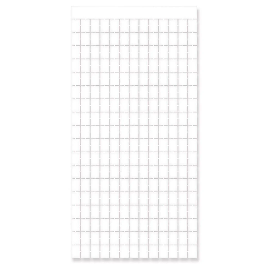 Metallic Square Curtain 6.5ft, White