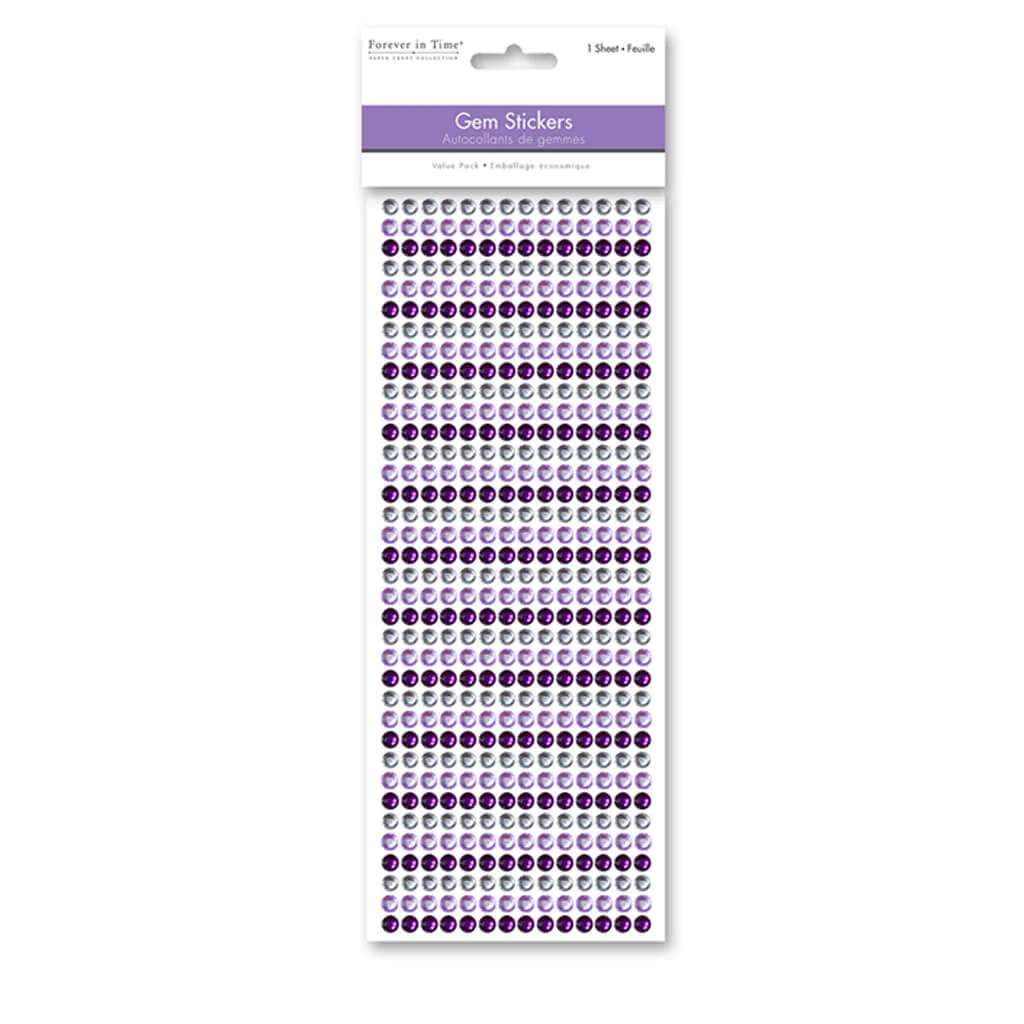 Paper Craft Sticker: 6mm Gem Lines 504pc Value-Pack Viola