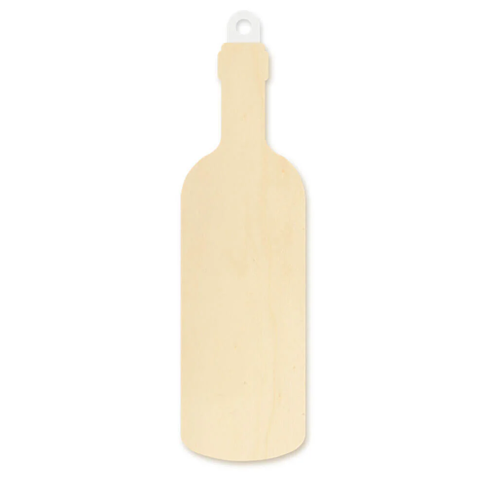 Wood Decor: 8.5in DIY Wall Plaques 4mm Thick Wine Bottle
