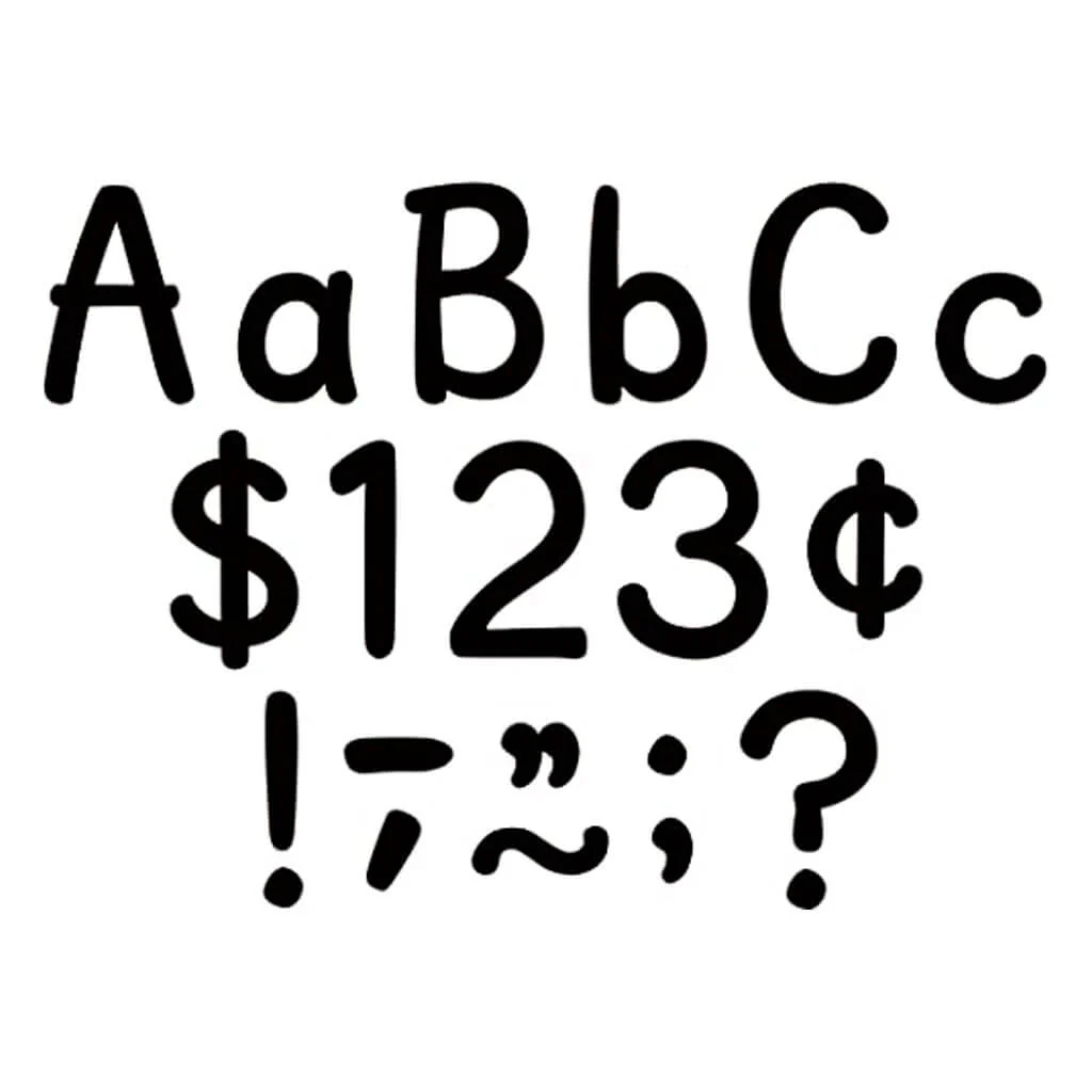 Black 4" Modern Classic Letters Combo Pack