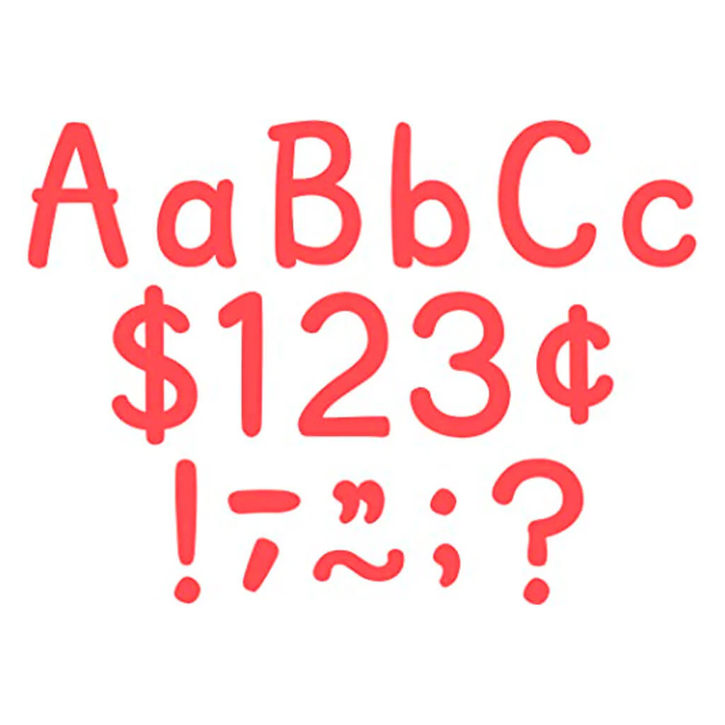 Melon Red 4" Modern Classic Letters Combo Pack