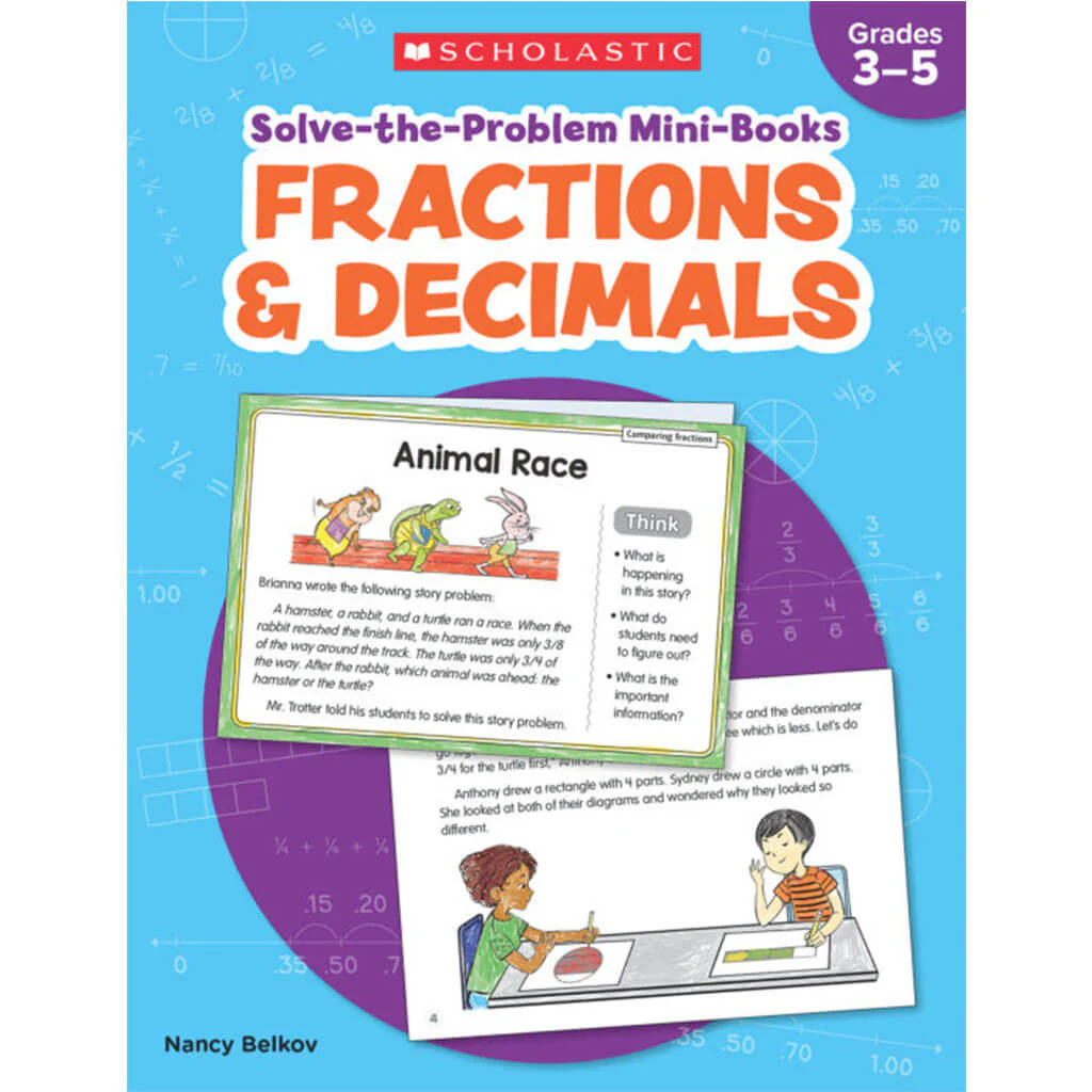 Solve-The-Problem Mini Books: Fractions & Decimals