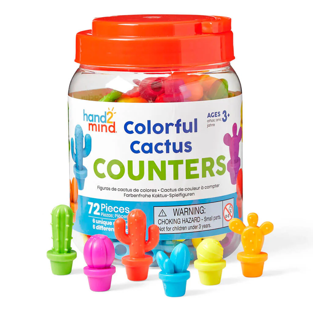 Cactus Colorful Counters, Set of 72