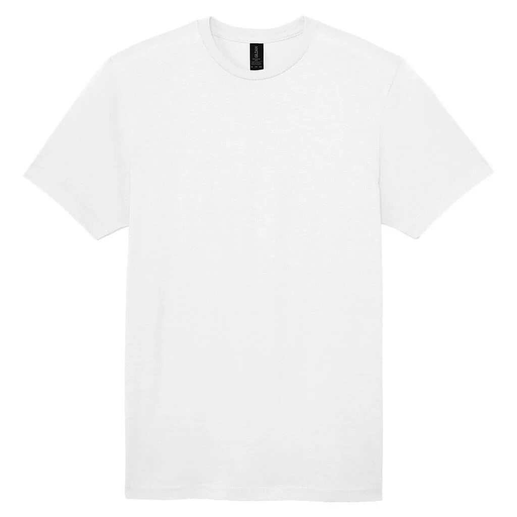 Gildan Adult Softstyle Cotton Blend Tee White - Image 4
