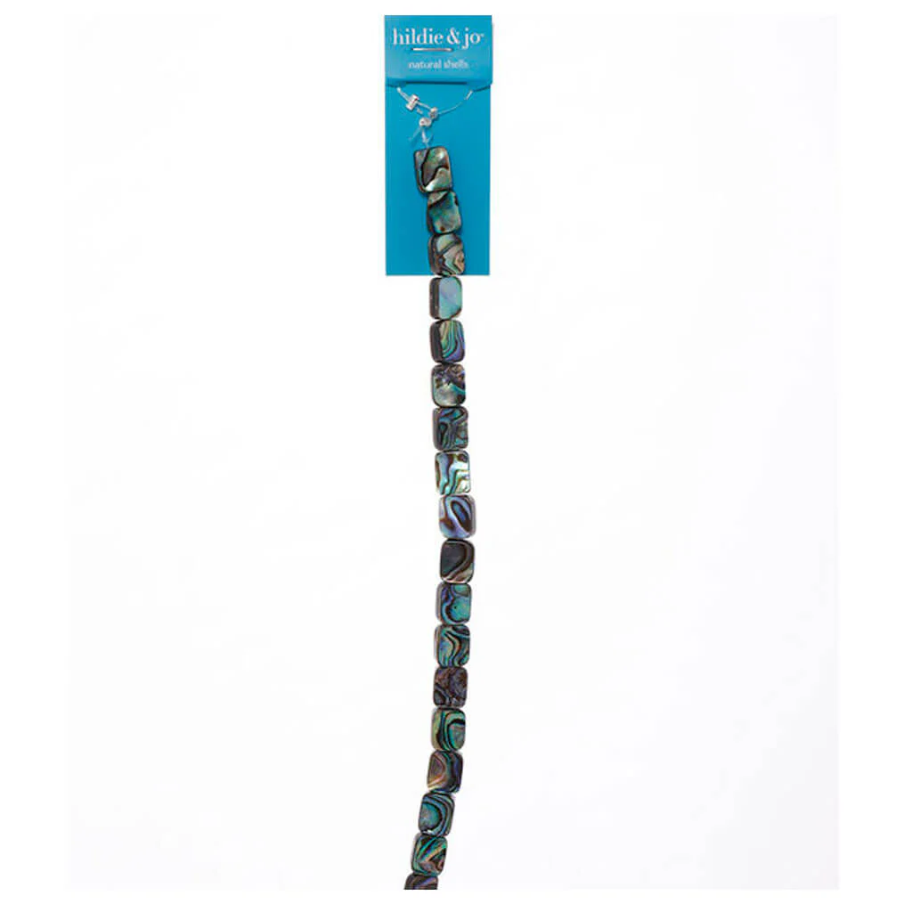 Rectangular Abalone Shell Beads 18pk 7in