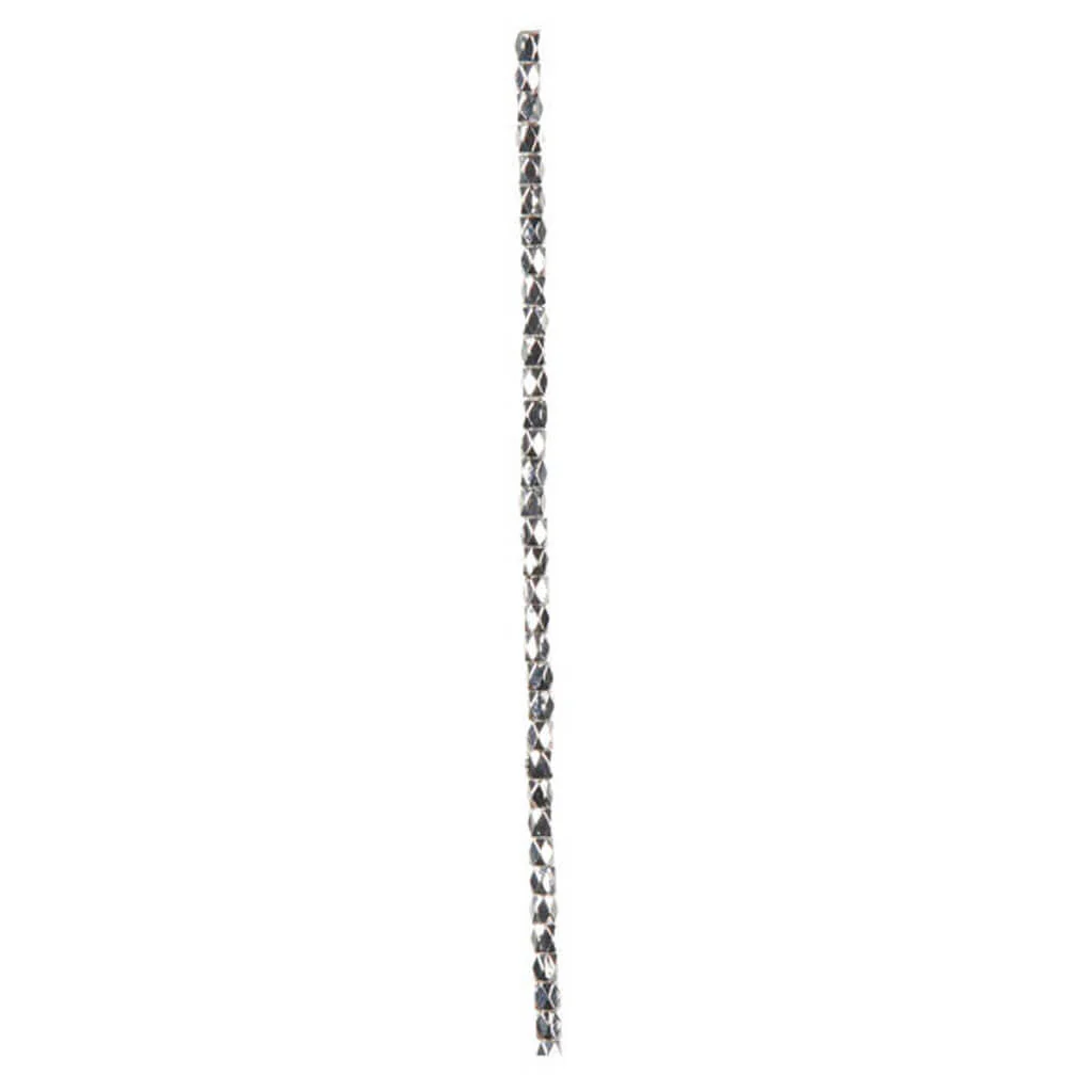 Silver Plated Faceted Spacer Bead Strand 7in