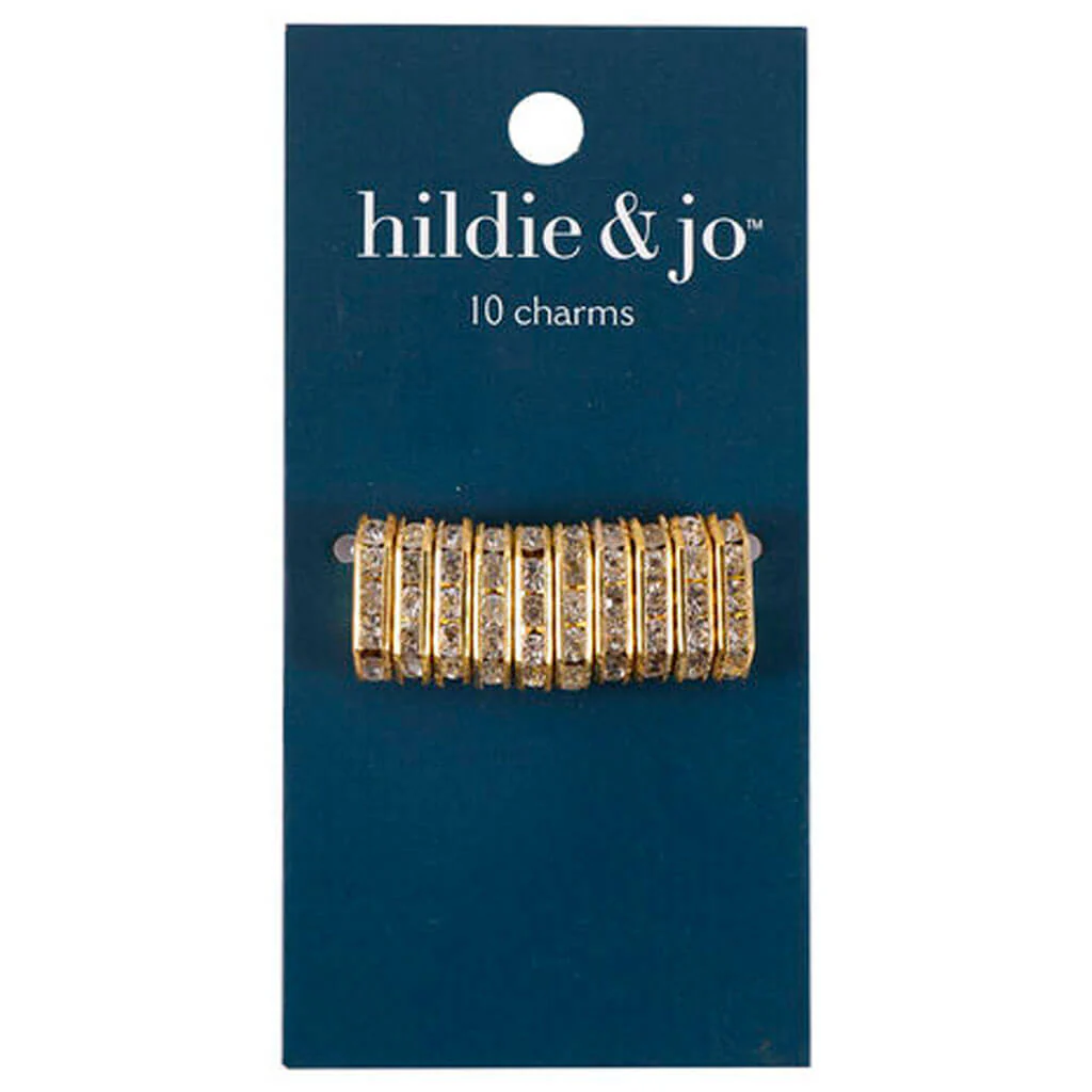 Gold Decorative Oblong Charms 10pk