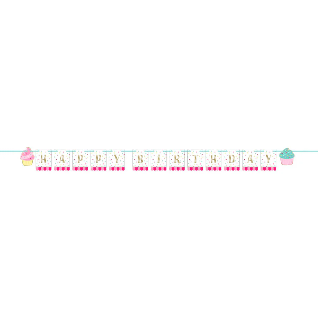 Bakery Sweets Shaped Banner With Ribbon