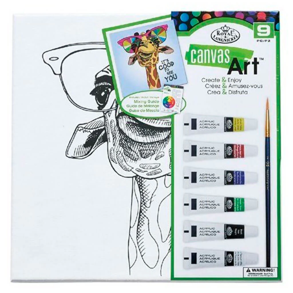 Canvas Art Painting Set Giraffe