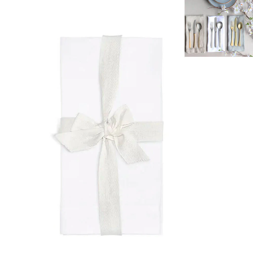 Provencal Napkin Set of 4 20in x 20in, White