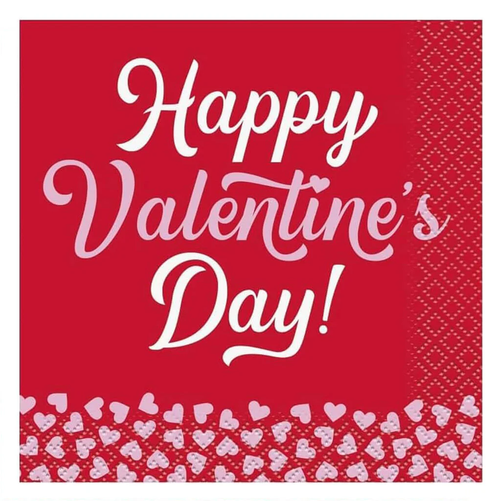 XOXO Valentine's Day Beverage Napkins 2ply, 16ct