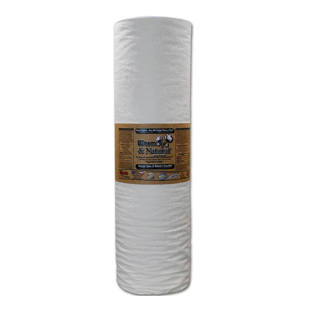 Warm & Natural Cotton Quilt Batting Queen, 90in