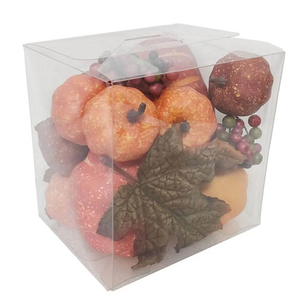 Fall Orange & Green Pumpkin Berrys & Oak Leaves in Box