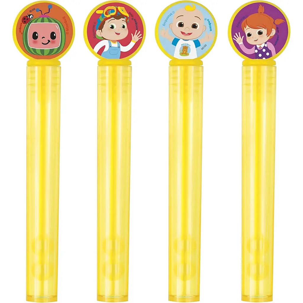 Cocomelon Bubble Tubes & Wands, 4ct