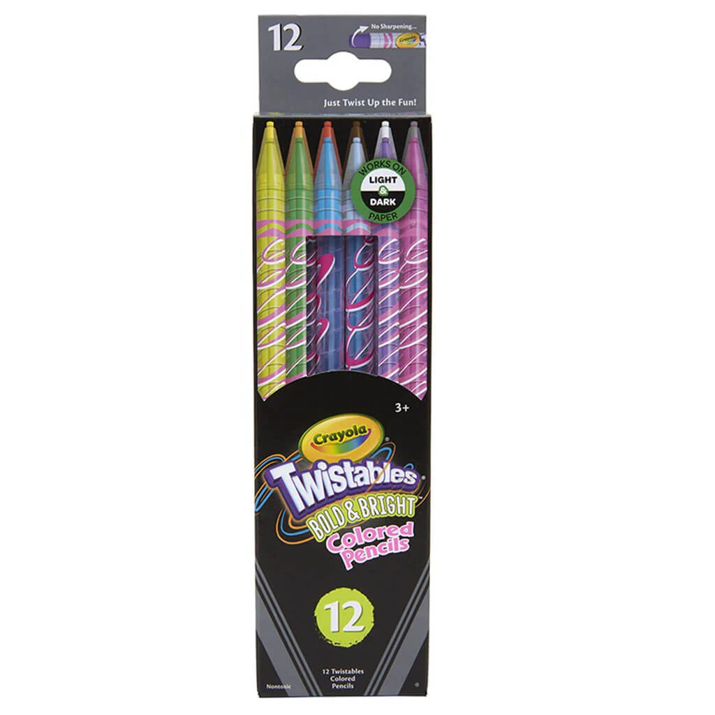 Bold & Bright Twistables Colored Pencils, 12 Count