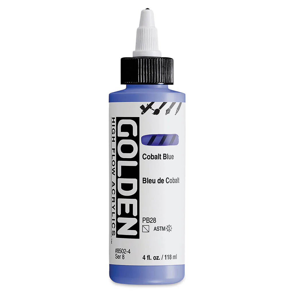 High Flow Acrylics 4oz Bottle Cobalt Blue