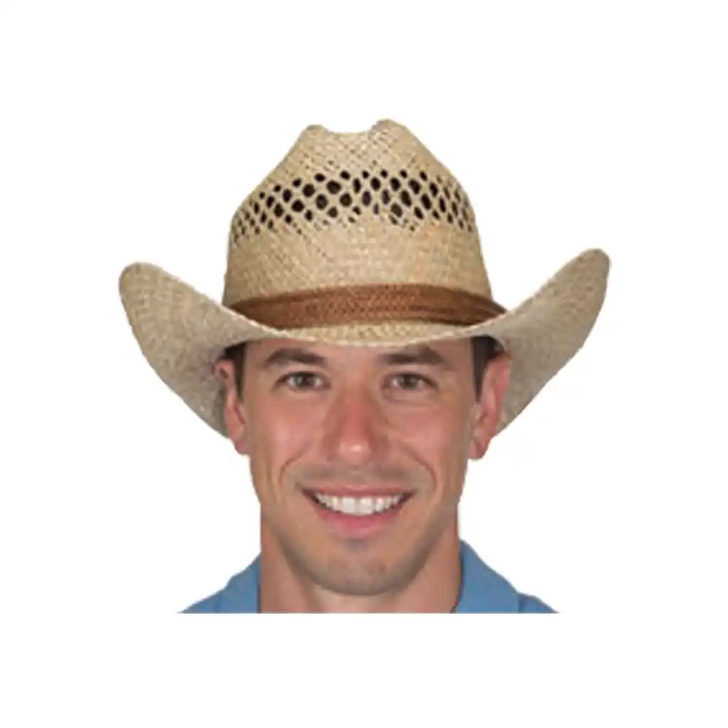Seagrass Straw Western with Braided Canvas Band
