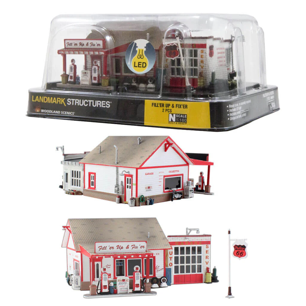 Woodland Scenics N Scale Fill'er Up & Fix'er Built & Ready