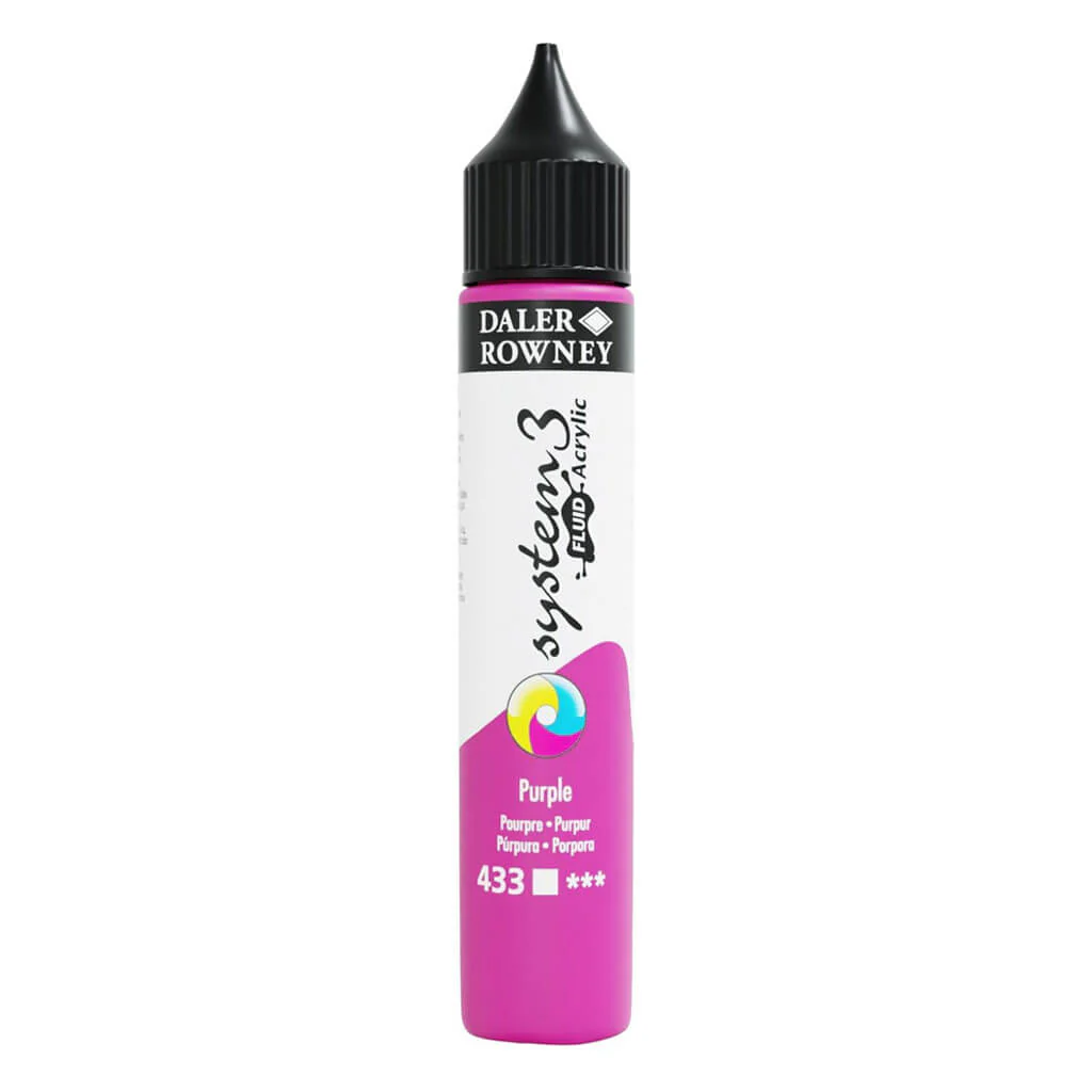 Daler Rowney System 3 Fluid Acrylic Liner 1oz Purple