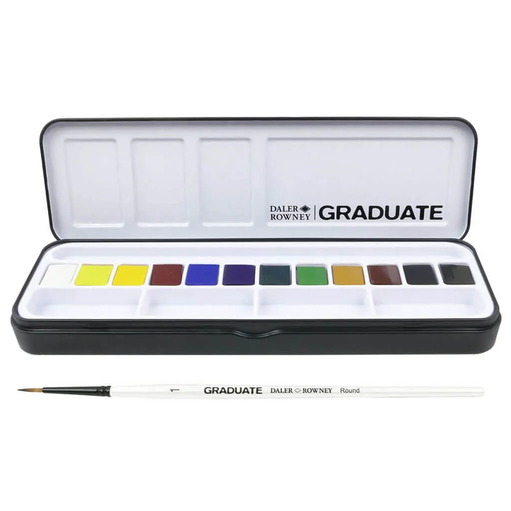 Daler-Rowney Graduate Watercolor Student Tin 14pc