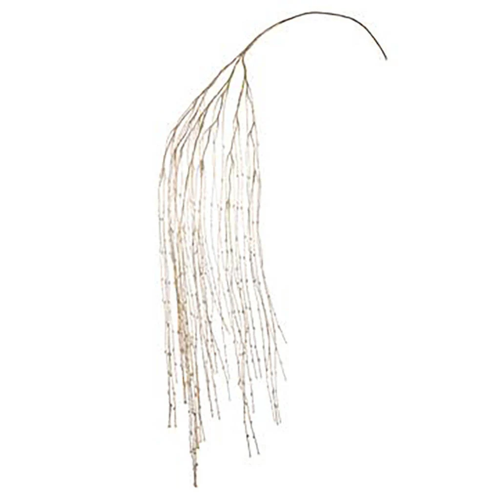 Glittered Willow Hanging Spray  69in Gold