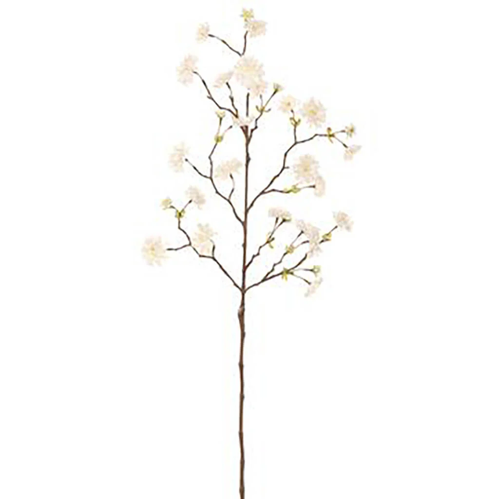 Cherry Blossom Spray 43in White