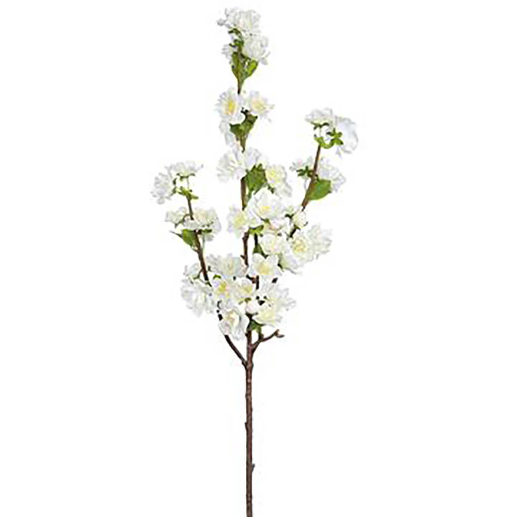 Real Touch Cherry Blossom Spray 30in White
