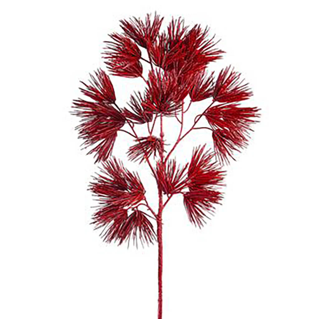 Needle Pine Spray 28.5in Red